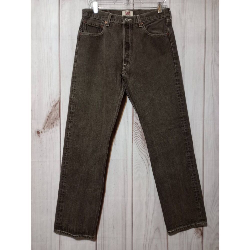 Levi's Jeans Men's‎ 34 34 Charcoal Straight Leg Button Fly